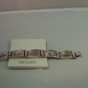 **SOLD** Taxco 925SS Bracelet-decoratedsquares 81g